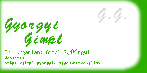 gyorgyi gimpl business card